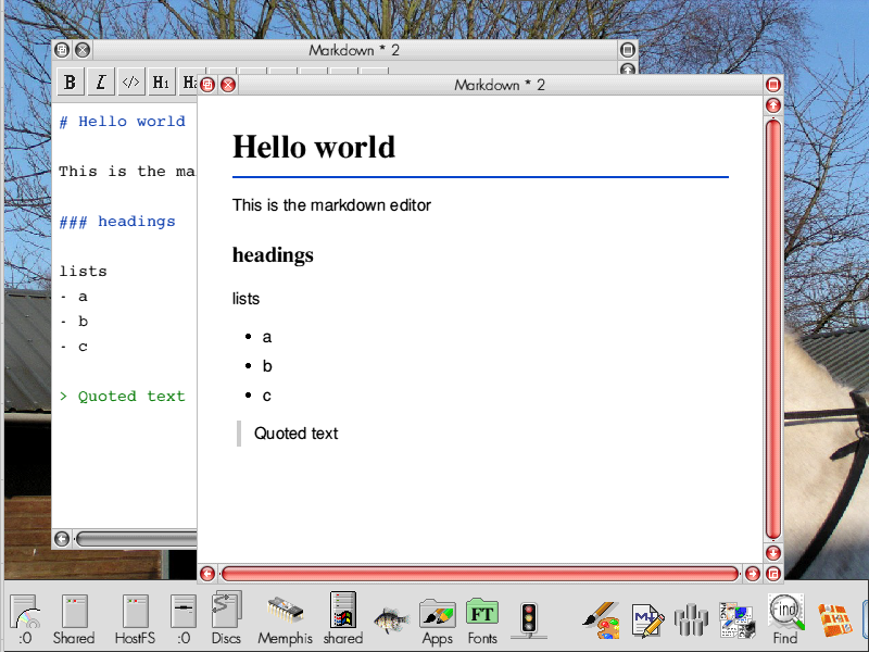 Preview of markdown document