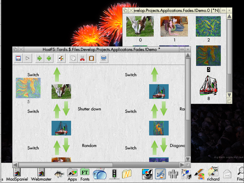 Dragging an image to a Fade document.