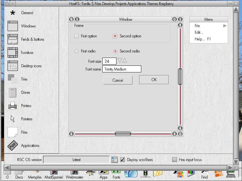 Skinny preview window